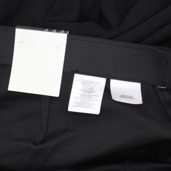 NWT Anne Klein Womens Cropped Lightweight Pull On Embellished Pants Black L - Picture 6 of 7